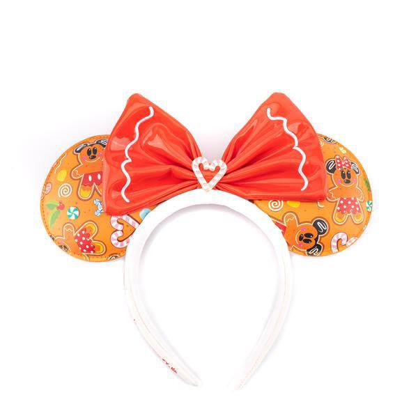 LOUNGEFLY DISNEY GINGER BREAD AOP PATENT BOW HEART TRAK ZA LASE 671803383265