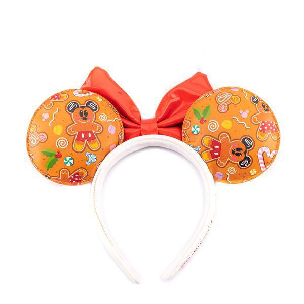 LOUNGEFLY DISNEY GINGER BREAD AOP PATENT BOW HEART TRAK ZA LASE 671803383265