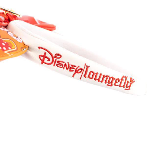 LOUNGEFLY DISNEY GINGER BREAD AOP PATENT BOW HEART TRAK ZA LASE 671803383265