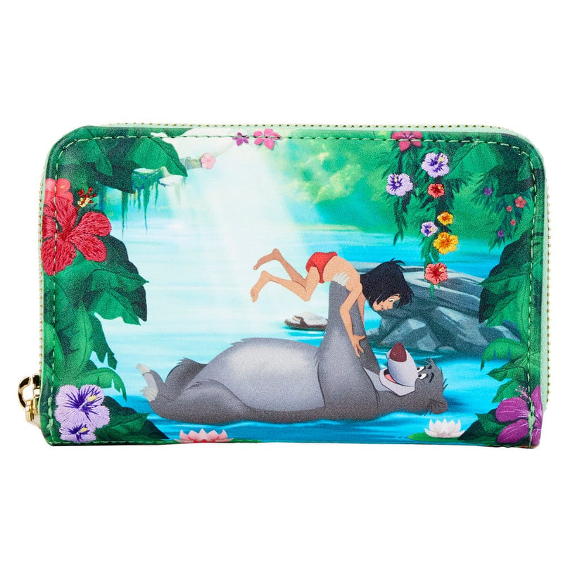 LOUNGEFLY DISNEY JUNGLE BOOK BARE NECESSITIES ZIP AROUND DENARNICA 671803404274