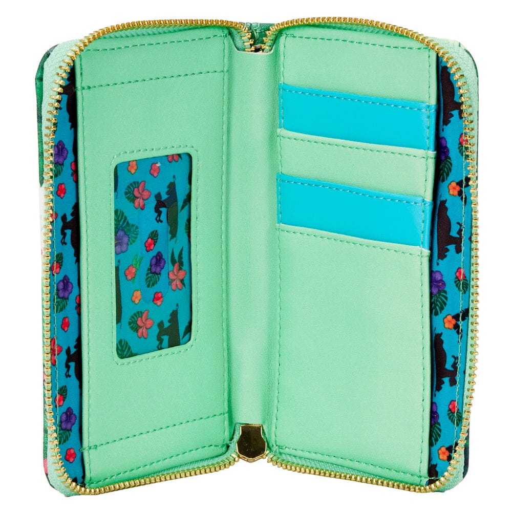 LOUNGEFLY DISNEY JUNGLE BOOK BARE NECESSITIES ZIP AROUND DENARNICA 671803404274