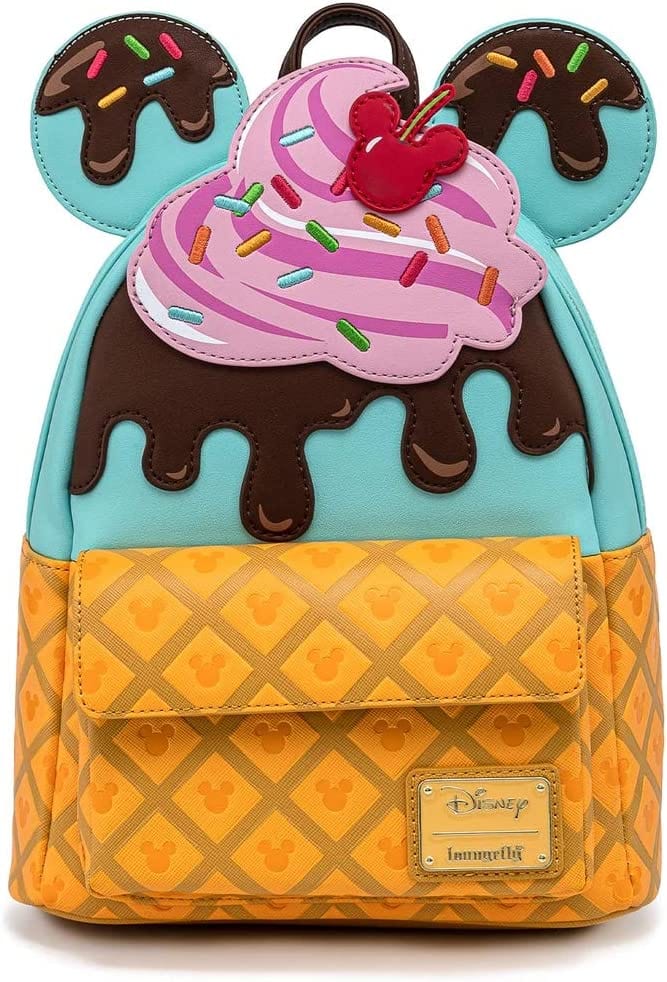 LOUNGEFLY DISNEY MICKEY AND MINNIE SWEETS ICE CREAM MINI NAHRBTNIK 671803360693