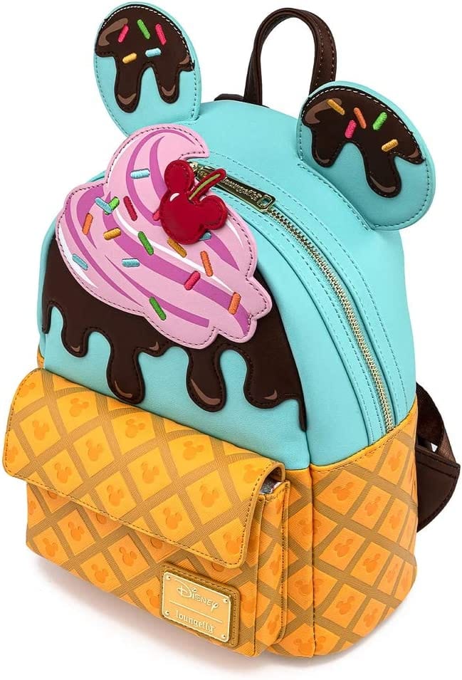 LOUNGEFLY DISNEY MICKEY AND MINNIE SWEETS ICE CREAM MINI NAHRBTNIK 671803360693