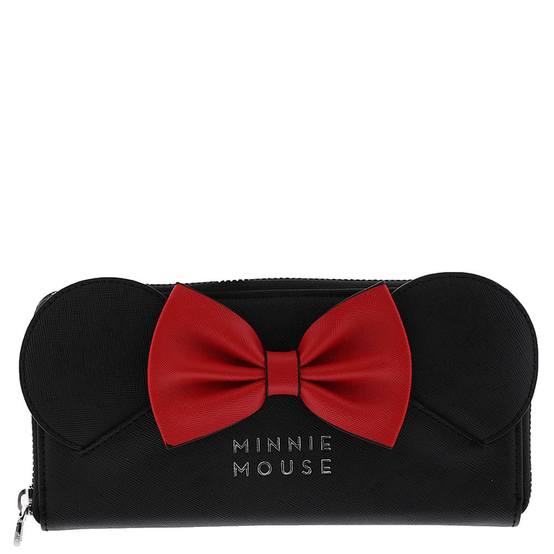 LOUNGEFLY DISNEY MINNIE BOW ZIP AROUND WALLET 671803261433