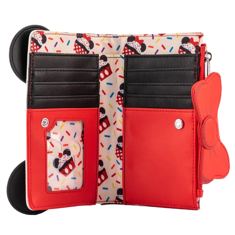 LOUNGEFLY DISNEY MINNIE SWEETS COLLECTION FLAP DENARNICA 671803386624