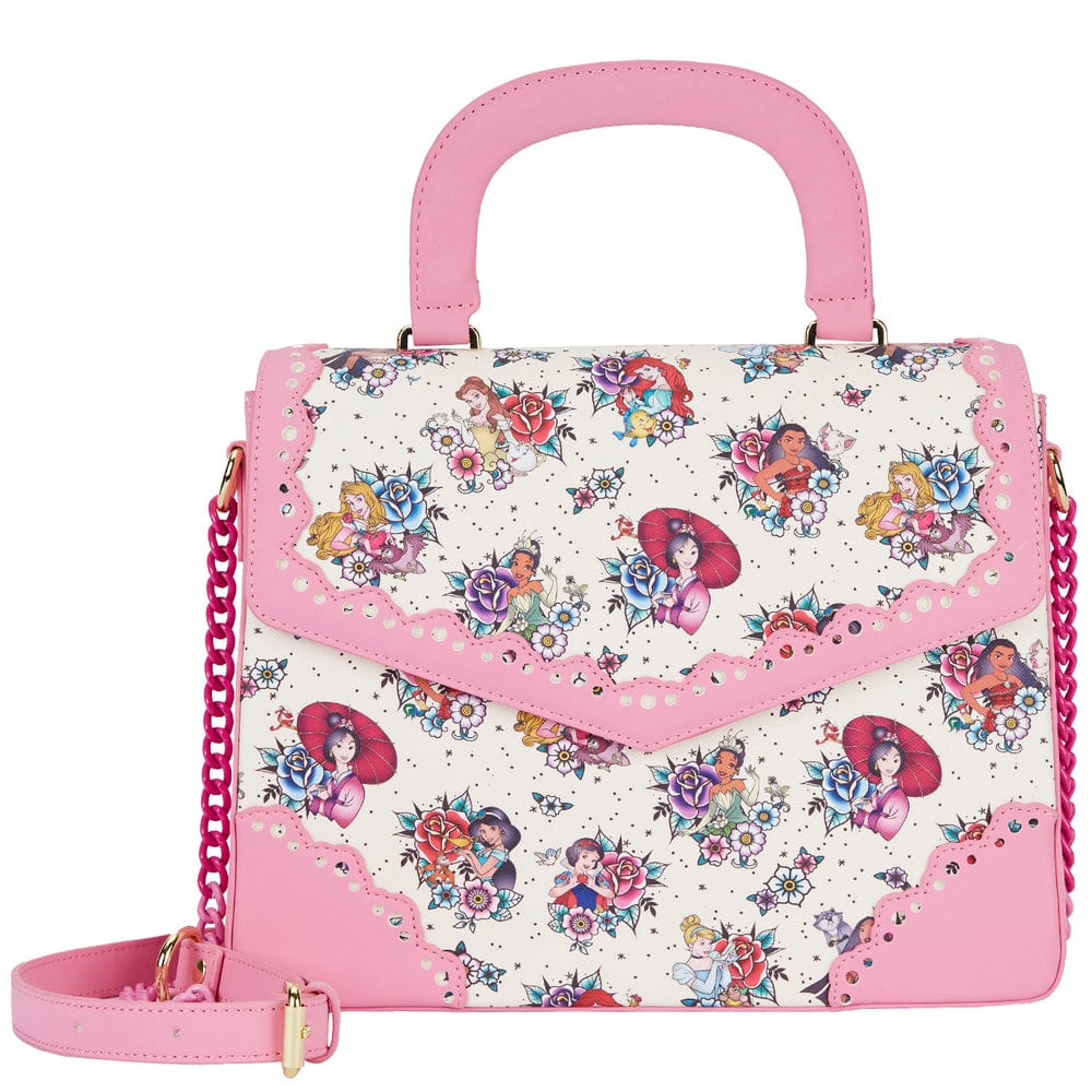 LOUNGEFLY DISNEY PRINCESS TATTOO AOP CROSS BODY TORBA 671803404199