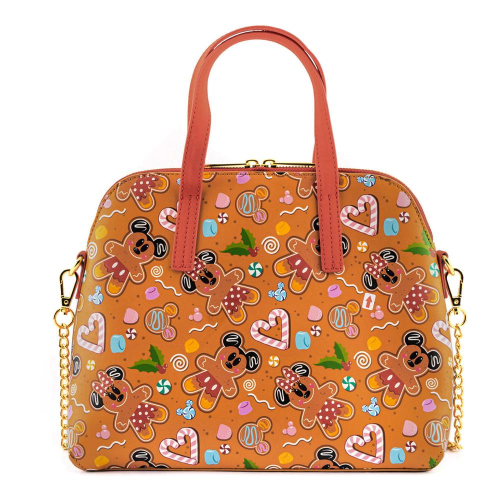 LOUNGEFLY DISNEY SEASONAL GINGER BREAD AOP CROSSBODY TORBA 671803383296