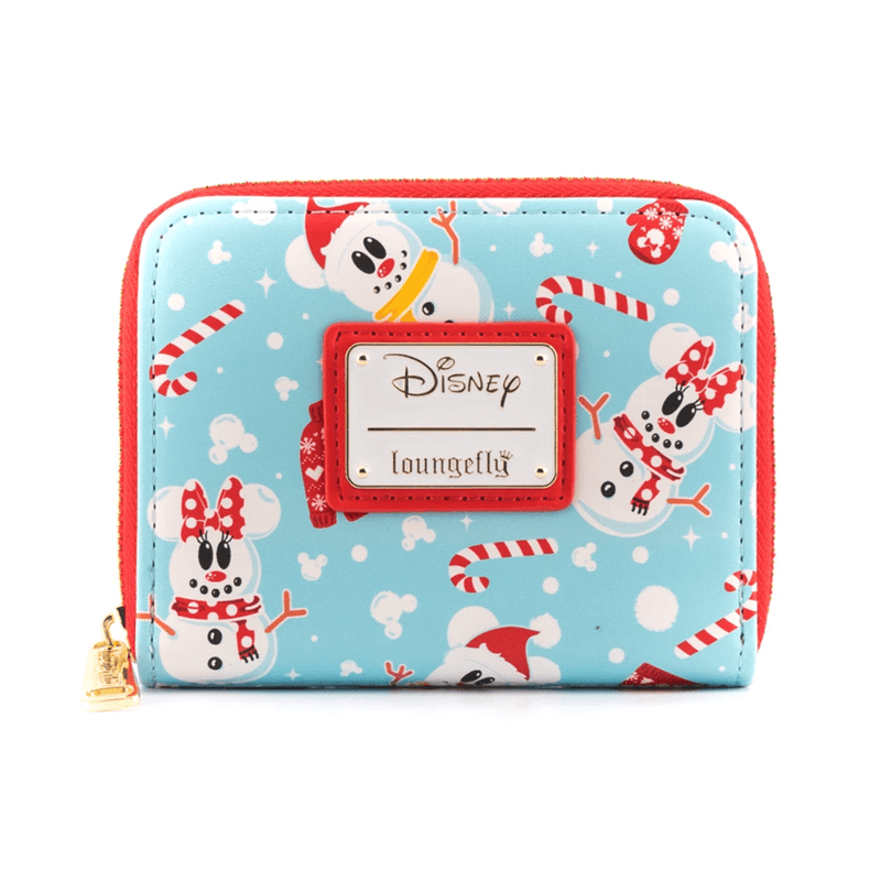 LOUNGEFLY DISNEY SEASONAL SNOWMAN MINNIE MICKEY AOP DENARNICA 671803382749