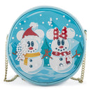 LOUNGEFLY DISNEY SNOWMAN MICKEY MINNIE SNOW GLOBE TORBA 671803382817