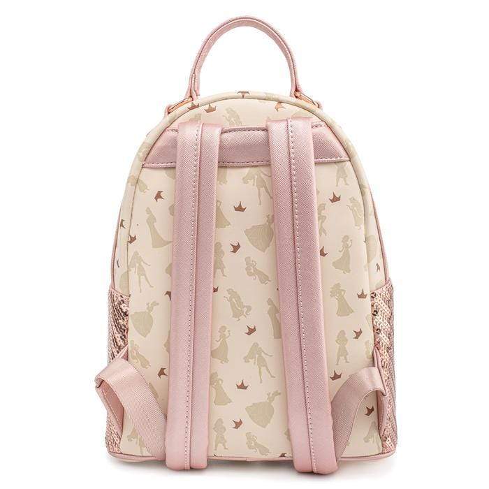 LOUNGEFLY DISNEY ULTIMATE PRINCESS AOP SEQUIN MINI NAHRBTNIK 671803378254
