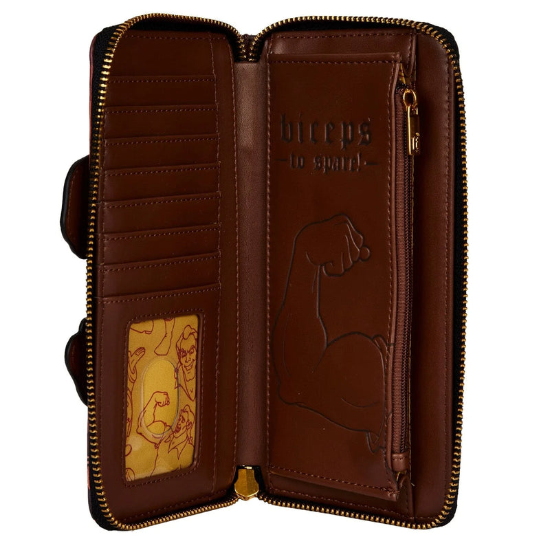 LOUNGEFLY DISNEY VILLAINS SCENE GASTON ZIP AROUND DENARNICA 671803403697