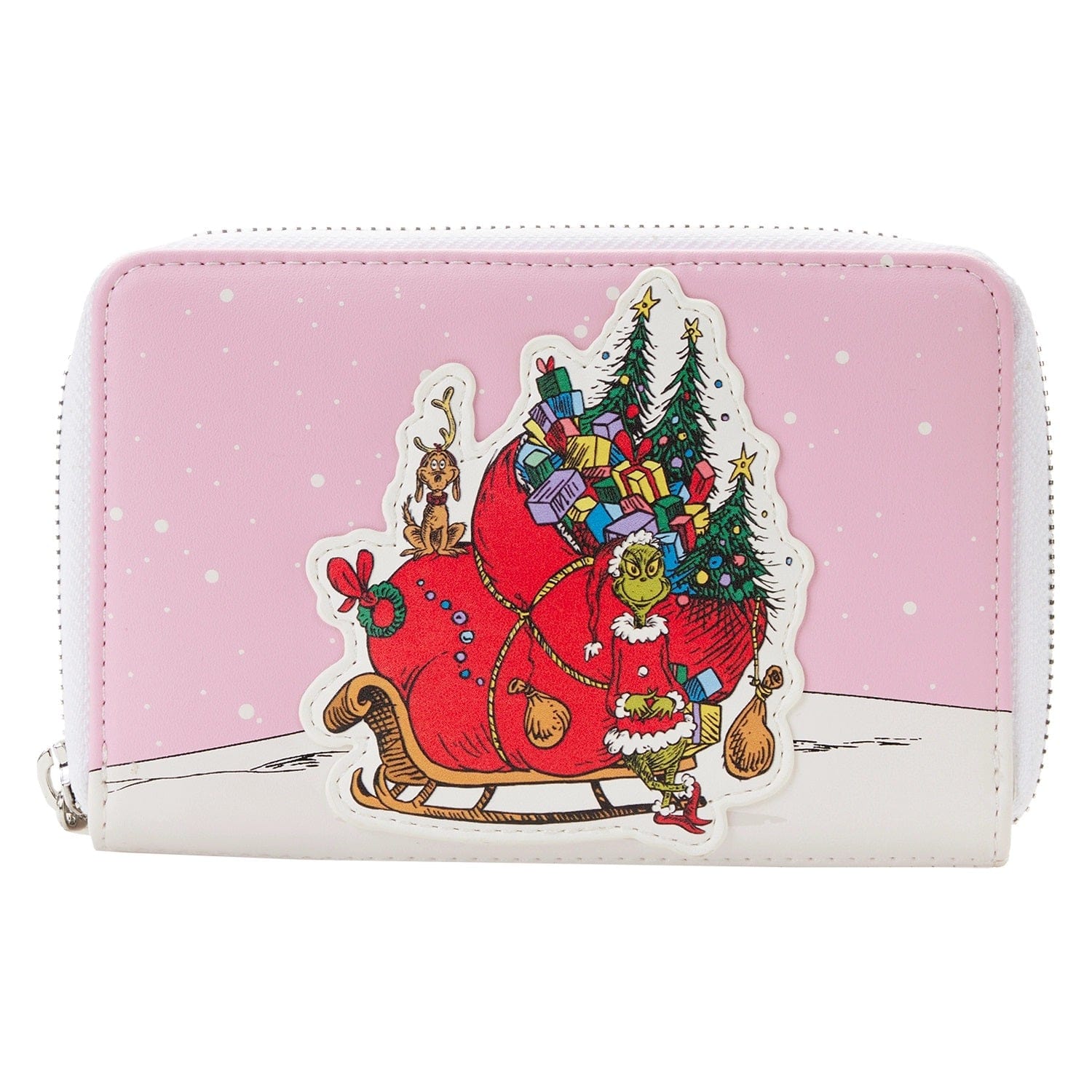 LOUNGEFLY DR. SEUSS THE GRINCH LOVES THE HOLIDAYS ZIP AROUND DENARNICA 671803382602
