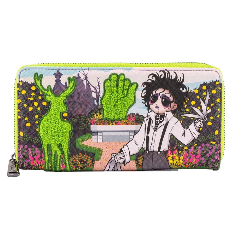 LOUNGEFLY FOX EDWARD SCISSORHANDS TOPIARY ZIP AROUND DENARNICA 671803395473