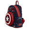 LOUNGEFLY MARVEL CAPTAIN AMERICA 80TH ANNIVERSARY FLORAL SHEILD MINI NAHRBTNIK 671803378544