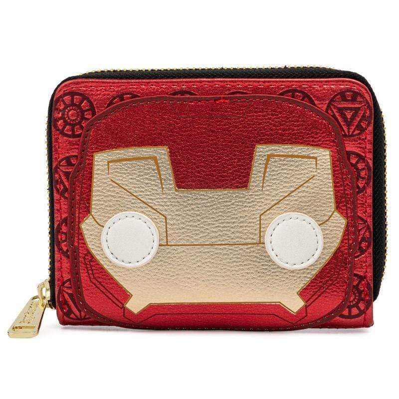 LOUNGEFLY MARVEL IRONMAN HEAD ZIP AROUND DENARNICA 671803376502
