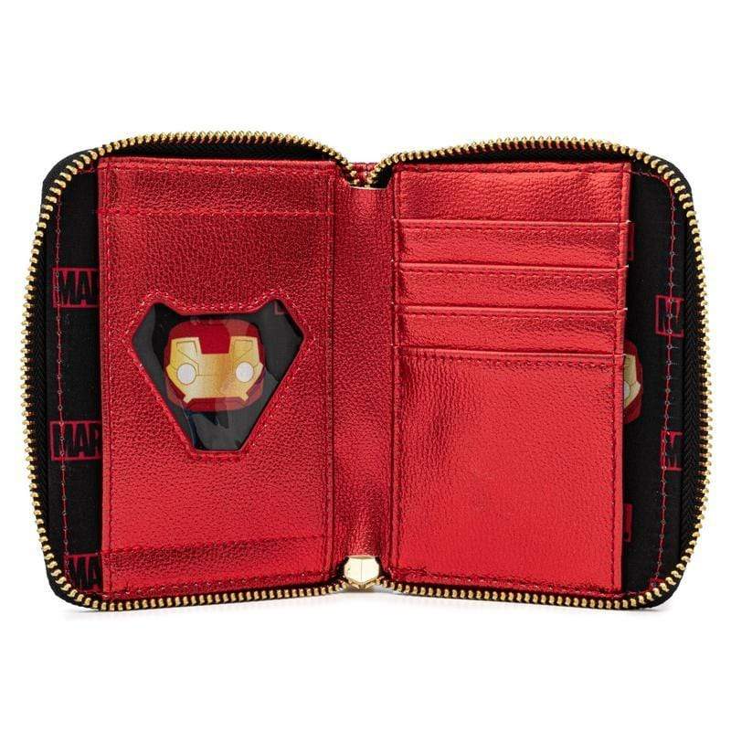LOUNGEFLY MARVEL IRONMAN HEAD ZIP AROUND DENARNICA 671803376502