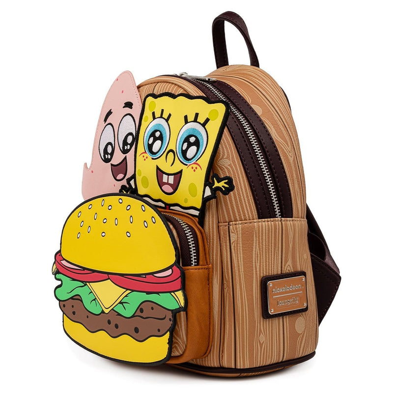 LOUNGEFLY SPONGEBOB CRABBY PATTY GROUP MINI NAHRBTNIK 671803372054