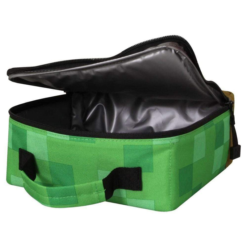 "LUNCH BOX JINX MINECRAFT BLOCKS 8.5""x 8.5""x 4 GREEN" 806409751204