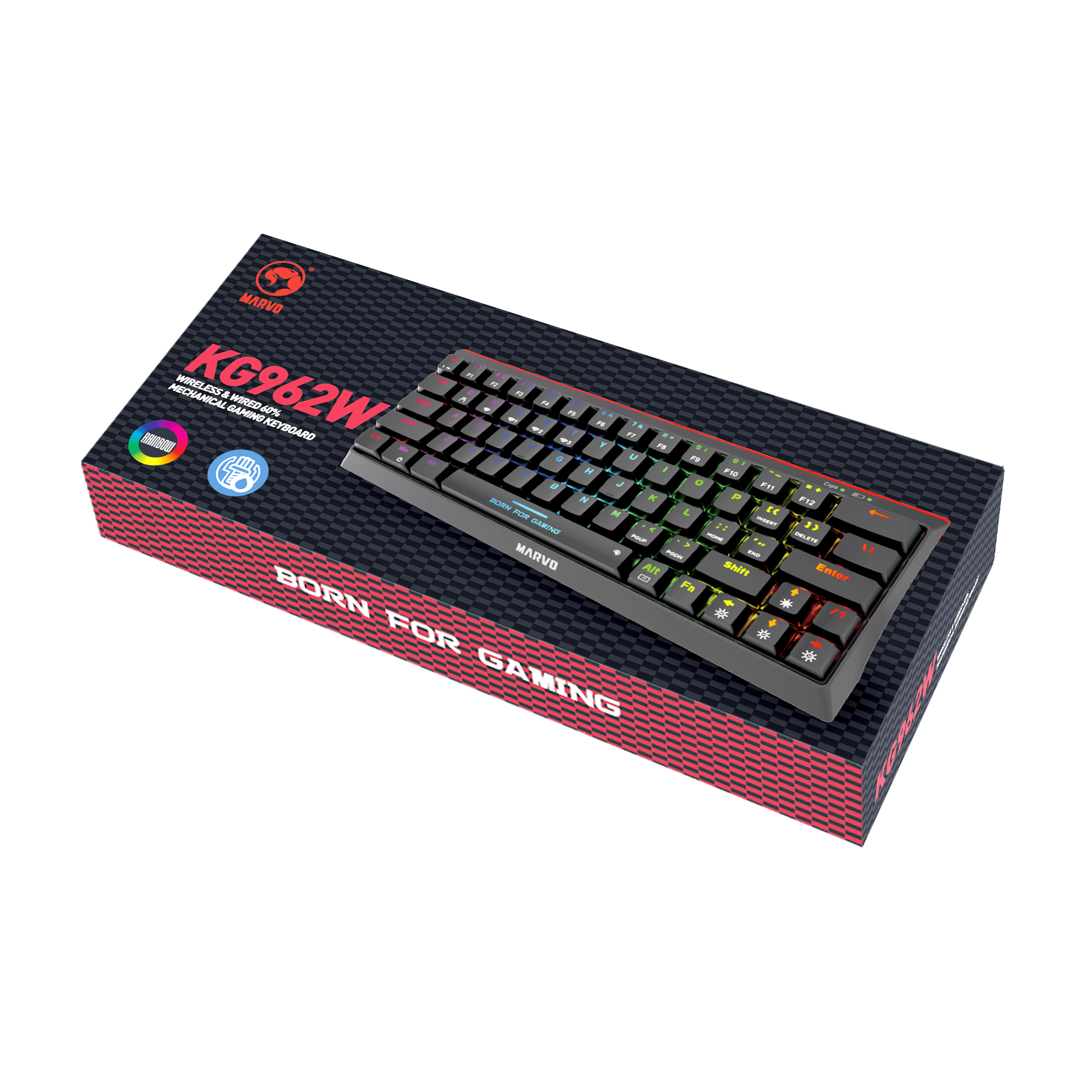 MARVO KG962W MECHANICAL GAMING BREZŽIČNA TIPKOVNICA 6932391925454
