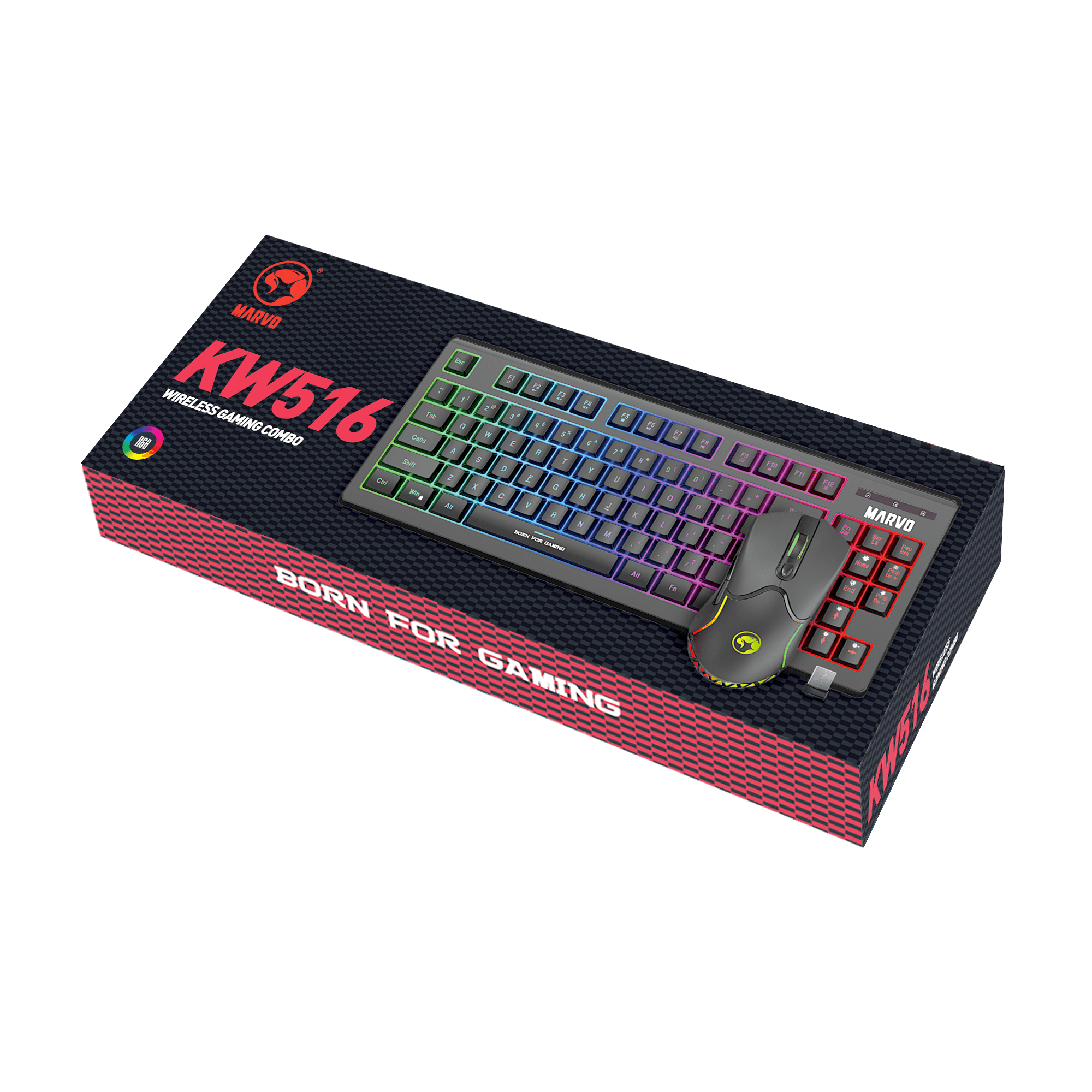 MARVO KW516 BREZŽIČNI GAMING COMBO SET (2in1) 6932391925614