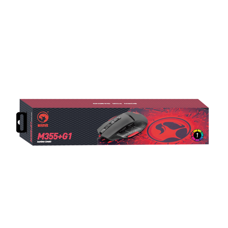 MARVO M355+G1 2 V 1 SET MIŠKA IN PODLOGA ZA MIŠKO 6932391919989