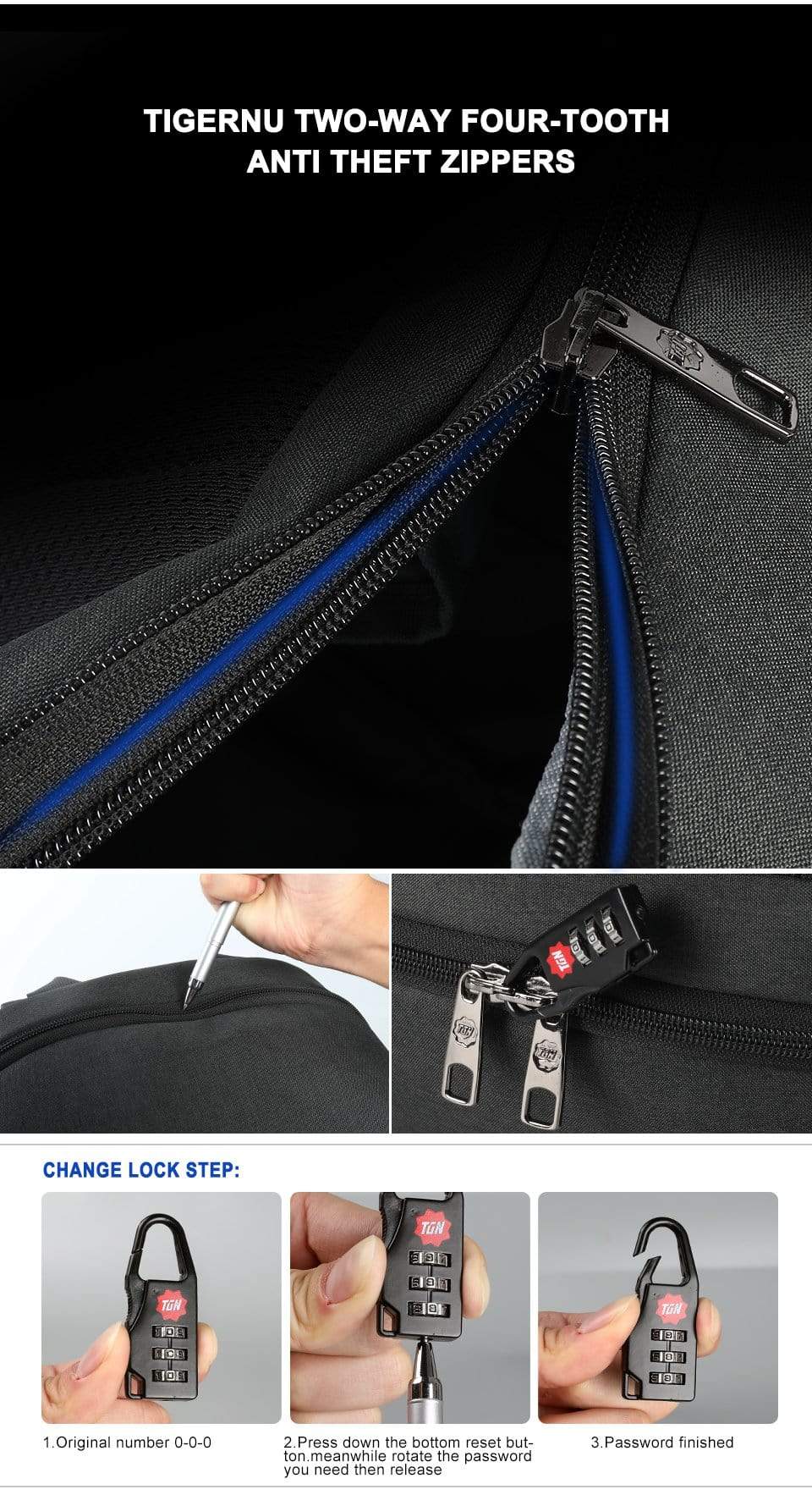 NAHRBTNIK TIGERNU T-B3911 BLACK GRAY 15.6 6928112310340