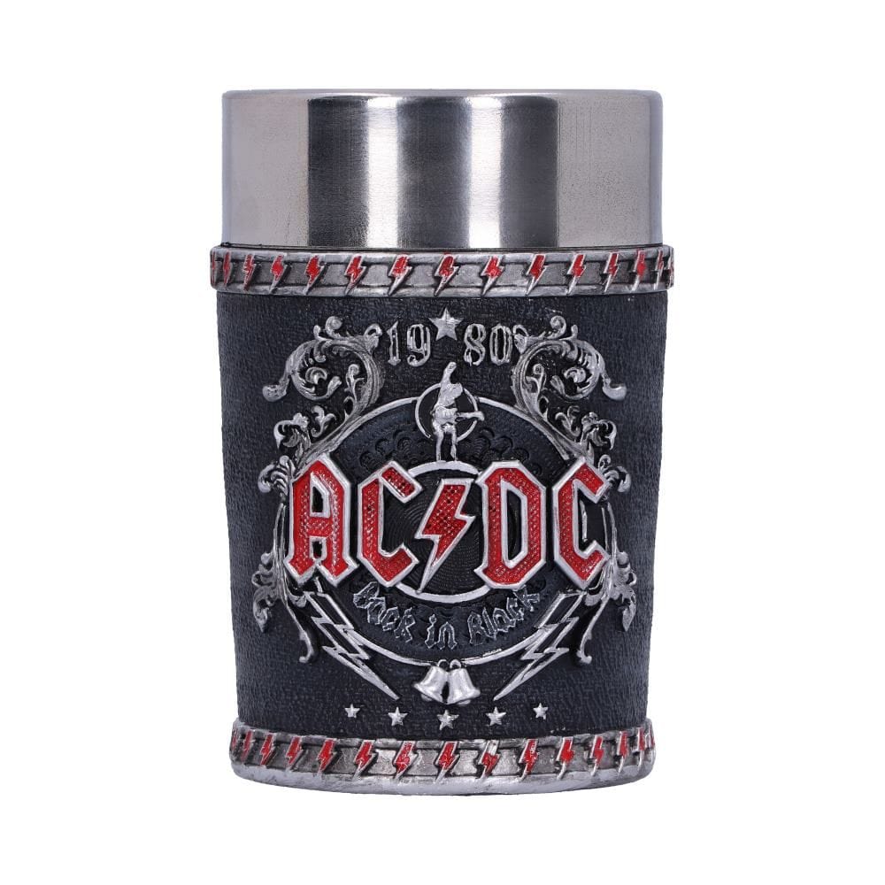 NEMESIS NOW ACDC BACK IN BLACK SHOT GLASS 8.5CM KOZARČEK ZA ŽGANJE 801269143022