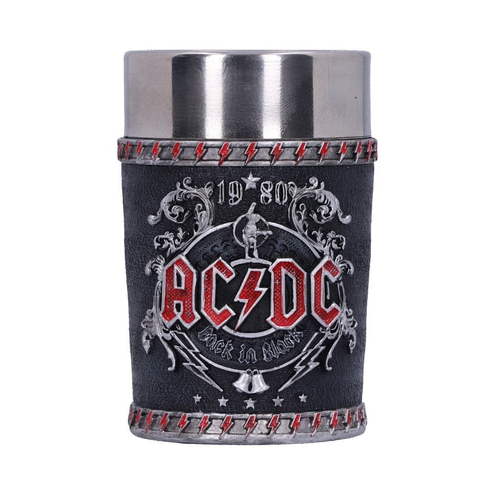NEMESIS NOW ACDC BACK IN BLACK SHOT GLASS 8.5CM KOZARČEK ZA ŽGANJE 801269143022