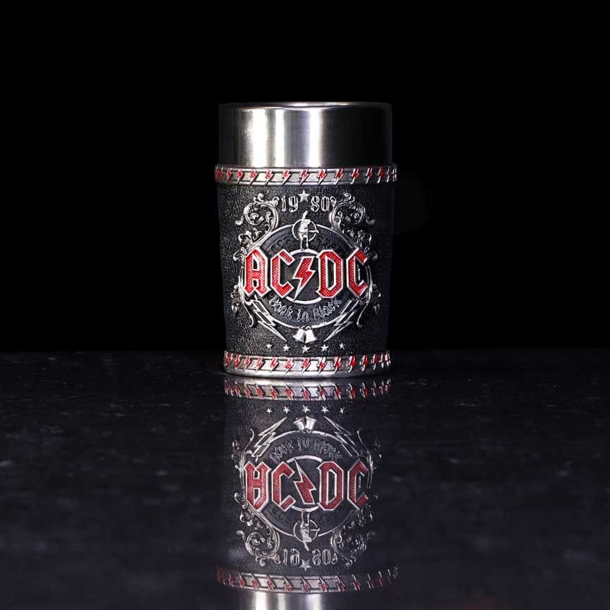 NEMESIS NOW ACDC BACK IN BLACK SHOT GLASS 8.5CM KOZARČEK ZA ŽGANJE 801269143022