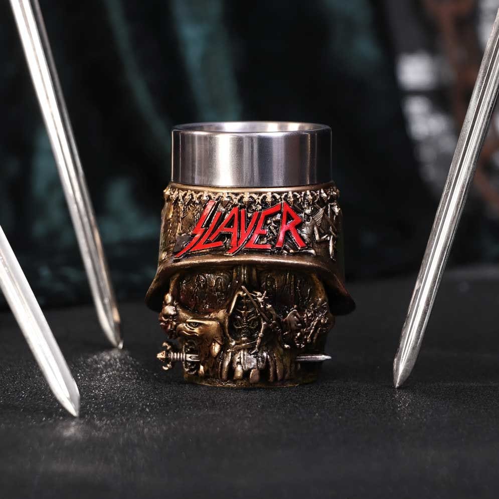 NEMESIS NOW SLAYER SKULL SHOT GLASS 9CM KOZARČEK ZA ŽGANJE 801269143114