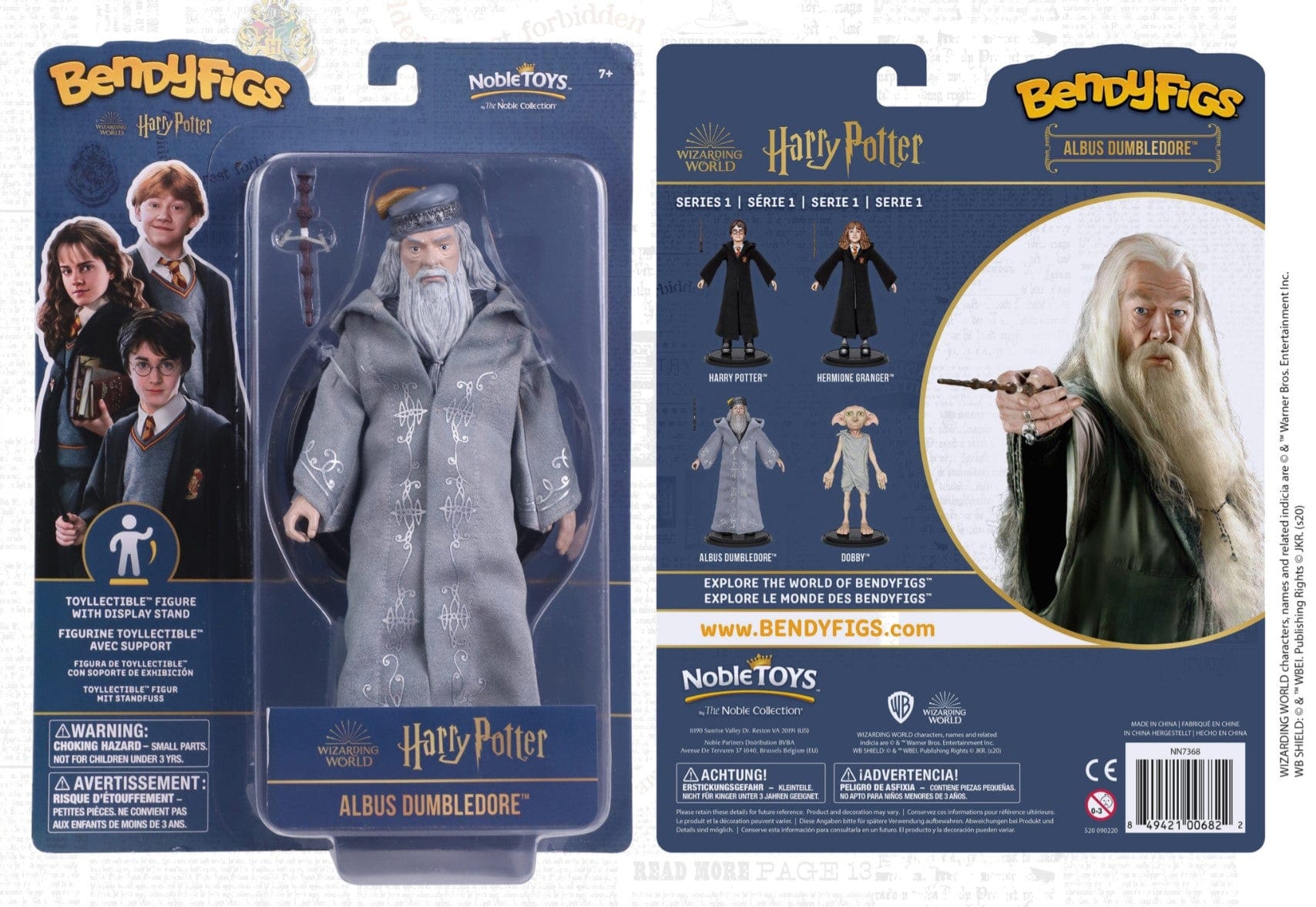 NOBLE COLLECTION - HARRY POTTER - BENDYFIGS - ALBUS DUMBLEDORE 849421006822