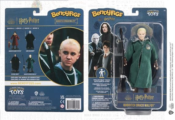NOBLE COLLECTION - HARRY POTTER - BENDYFIGS - QUIDDITCH DRACO MALFOY FIGURA 849421008161
