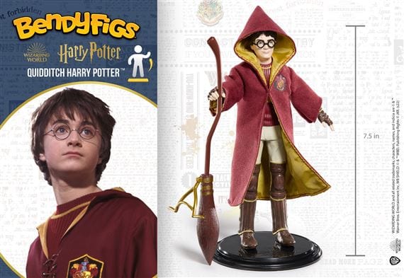 NOBLE COLLECTION - HARRY POTTER - BENDYFIGS - QUIDDITCH HARRY POTTER FIGURA 849421008154
