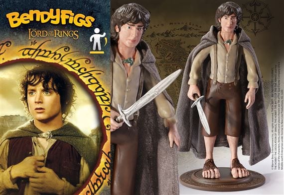 NOBLE COLLECTION - LORD OF THE RINGS - BENDYFIGS - FRODO BAGGINS FIGURA 849421006846