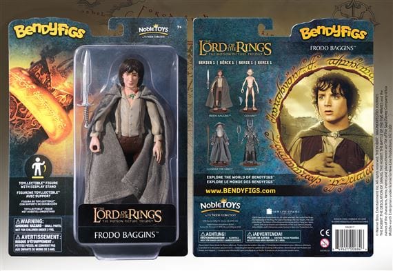 NOBLE COLLECTION - LORD OF THE RINGS - BENDYFIGS - FRODO BAGGINS FIGURA 849421006846