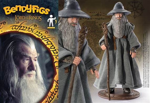 NOBLE COLLECTION - LORD OF THE RINGS - BENDYFIGS - GANDALF FIGURA 849421006839