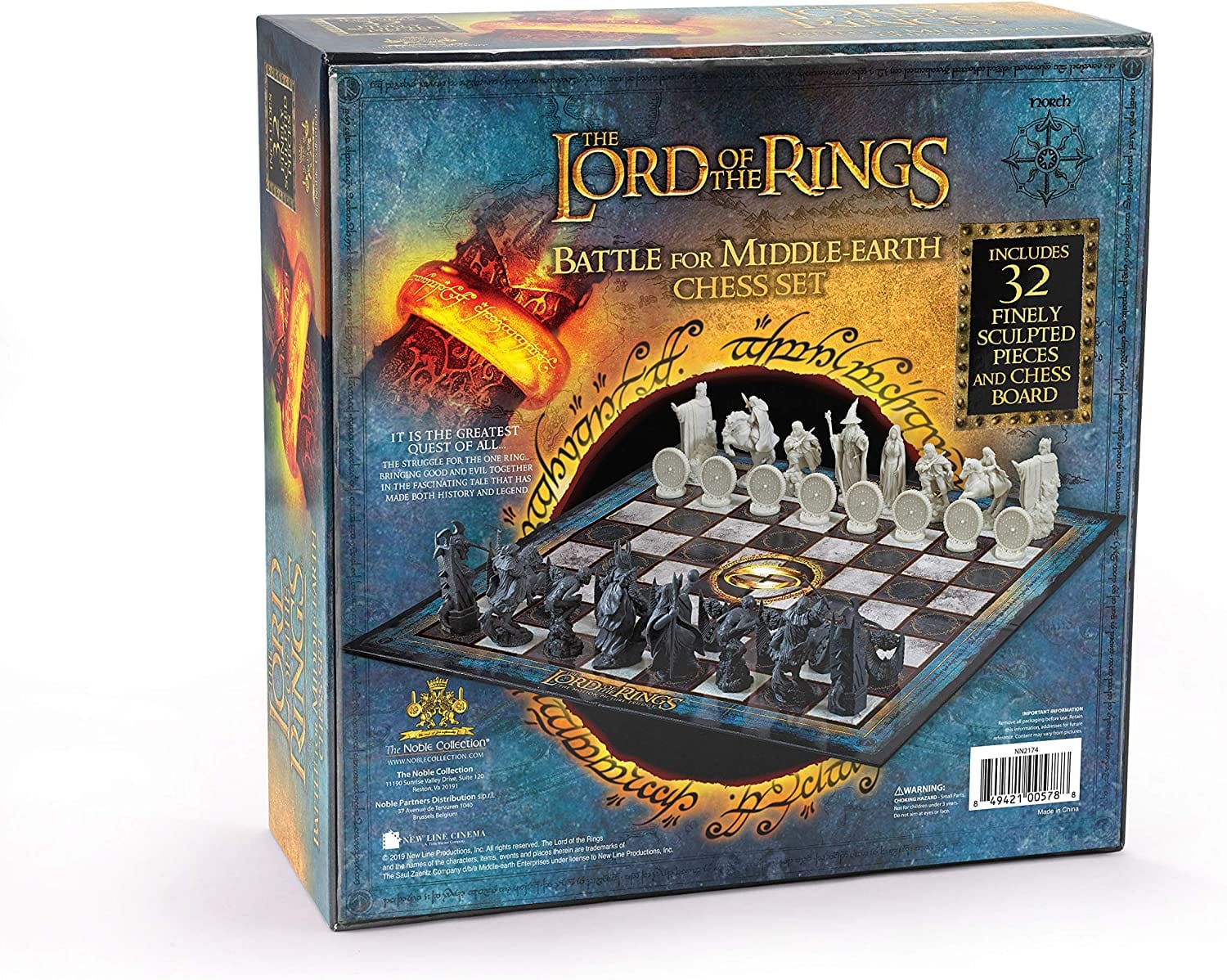 NOBLE COLLECTION - THE LORD OF THE RINGS - GIFTS - BATTLE FOR MIDDLE-EARTH NAMIZNA IGRA ŠAH 849421005788