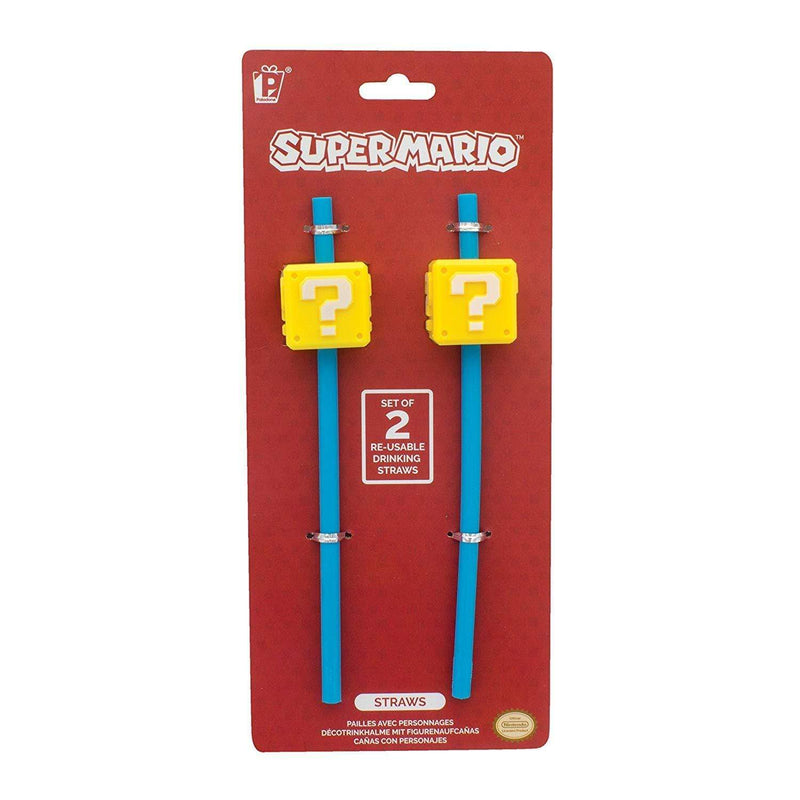 PALADONE SUPER MARIO QUESTION BLOCK STRAWS 5055964714147