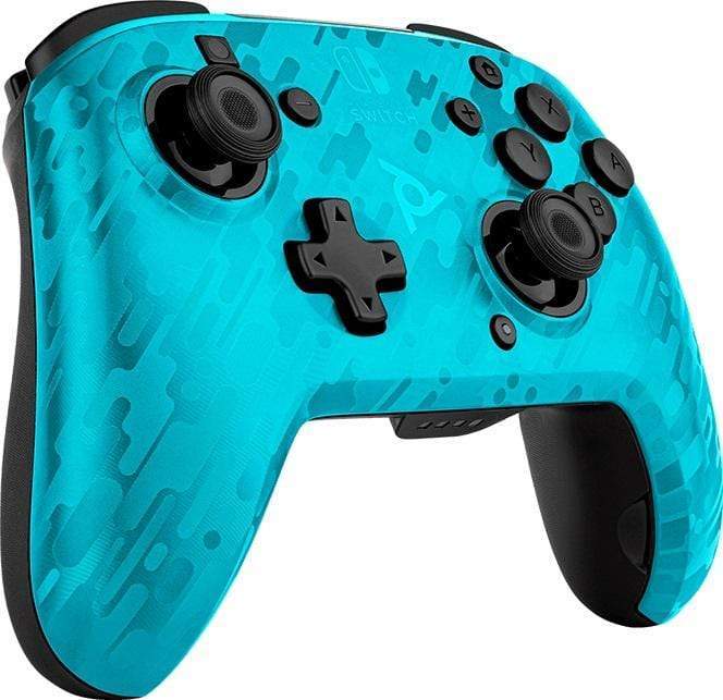 PDP NINTENDO SWITCH FACEOFF brezžični kontroler – maskirne modre barve 708056067496