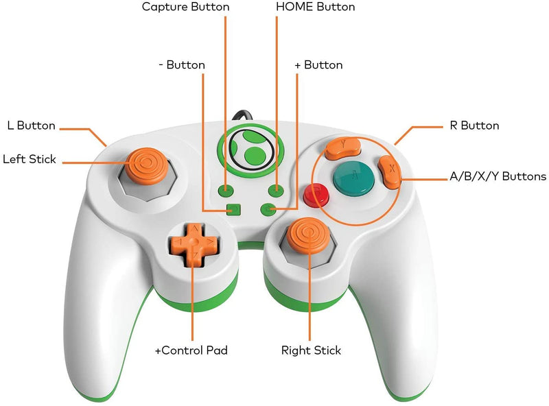 PDP NINTENDO SWITCH KONTROLER FIGHT PAD PRO YOSHI 708056065966
