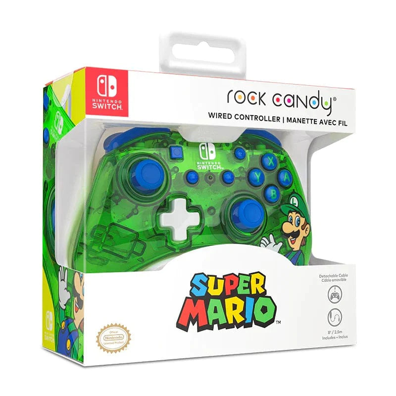 PDP NINTENDO SWITCH WIRED CONTROLLER ROCK CANDY MINI - LUIGI 708056068486