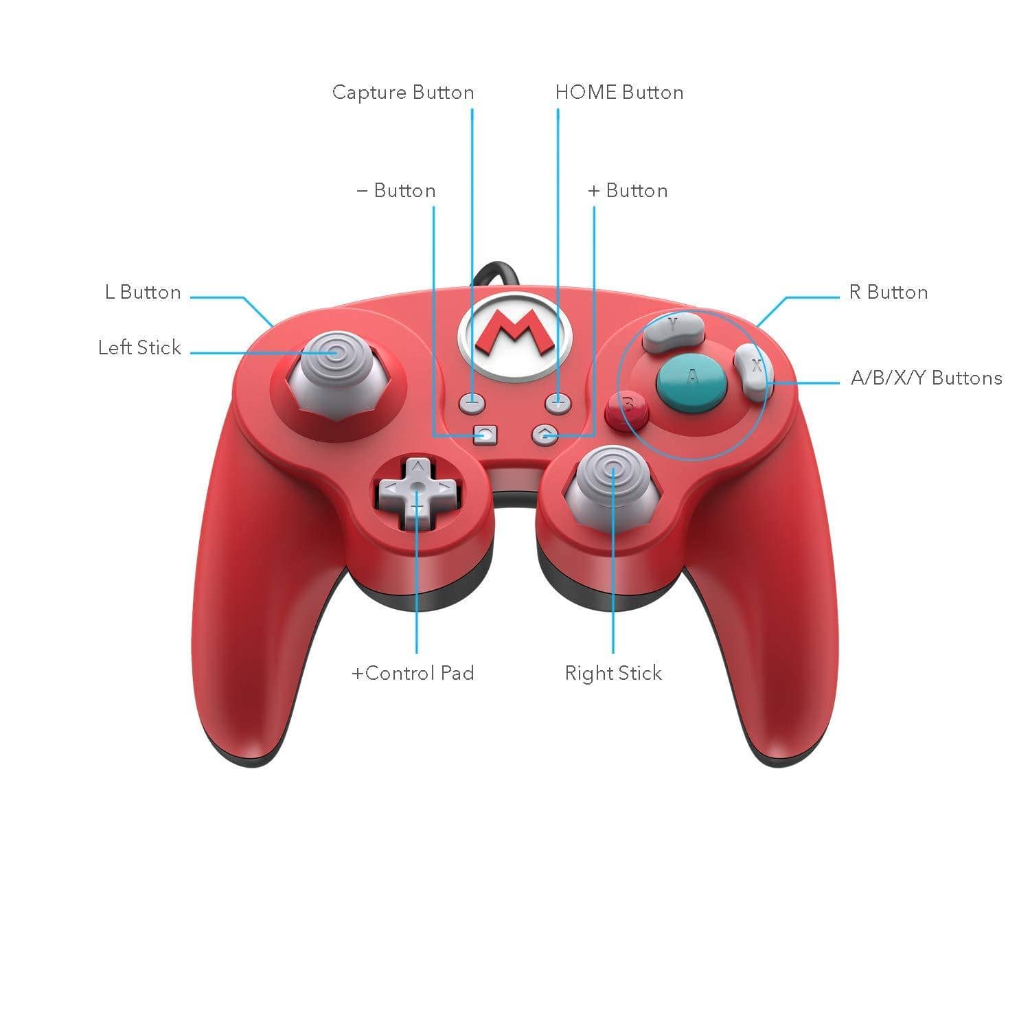 PDP NINTENDO SWITCH WIRED SMASH PAD PRO SUPER MARIO-MARIO 708056064334