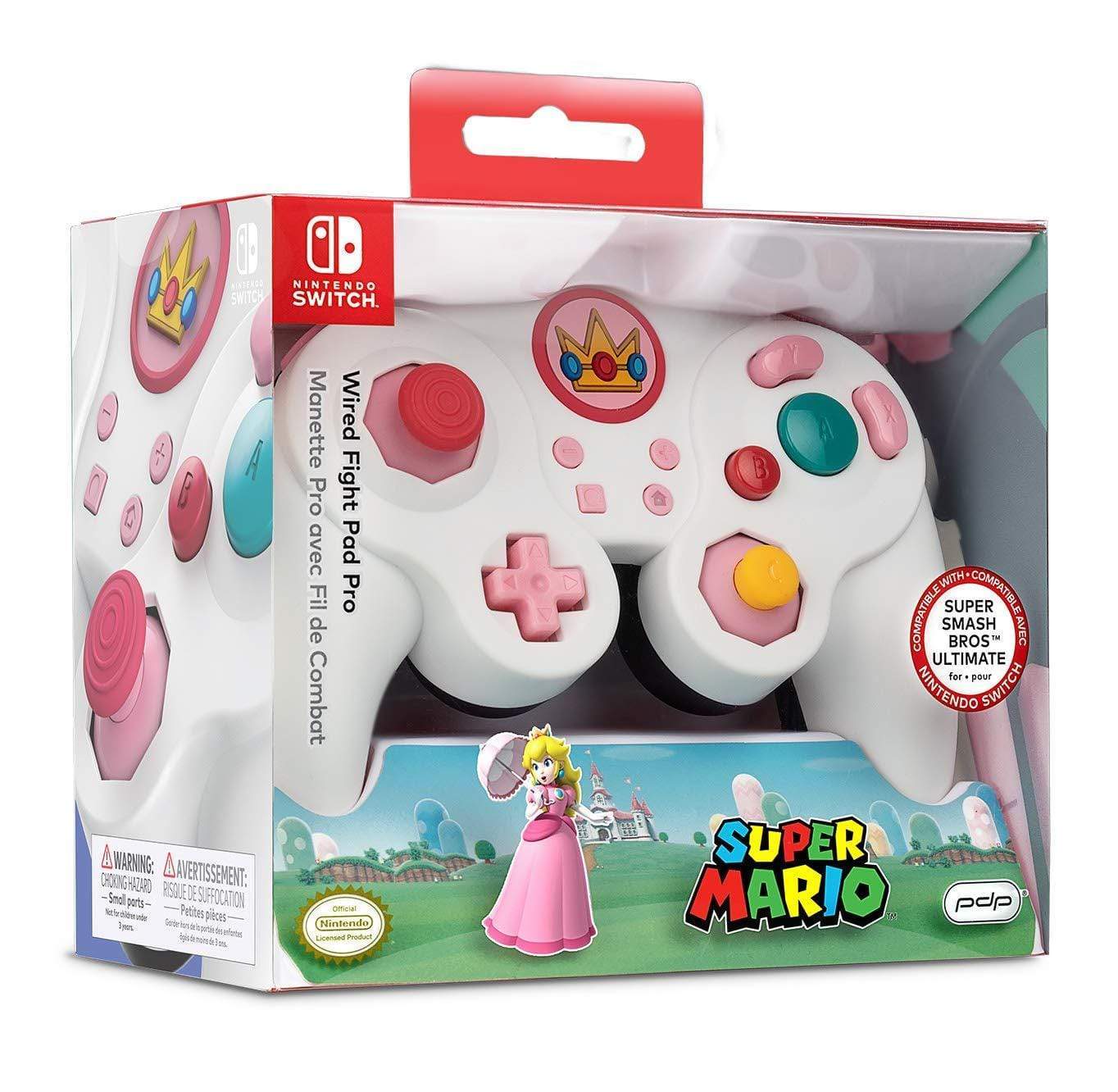 PDP NINTENDO SWITCH WIRED SMASH PAD PRO SUPER MARIO-PEACH 708056065355
