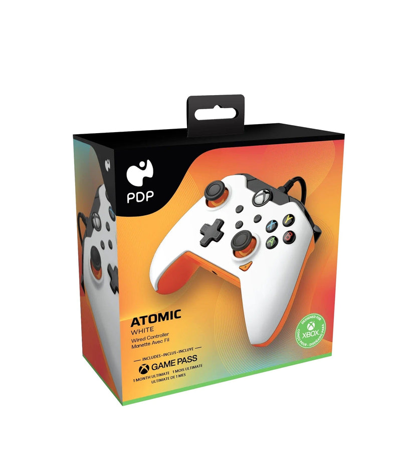 PDP XBOX WIRED CONTROLLER BELO ORANŽNE BARVE 708056069056