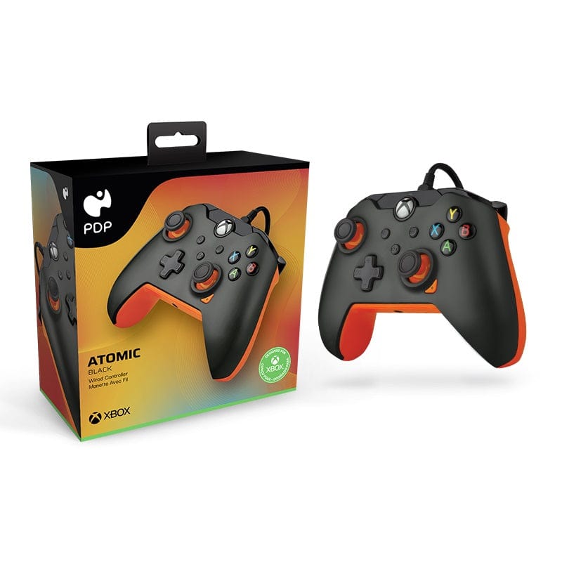PDP XBOX ŽIČNI KONTROLER ATOMIC ČRNO ORANŽNE BARVE 708056069124
