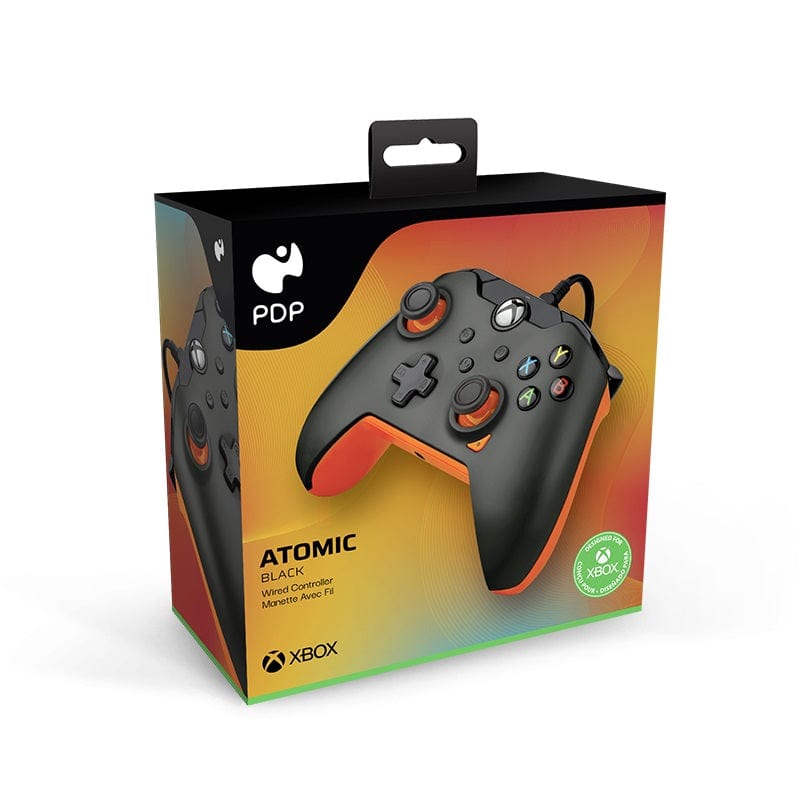 PDP XBOX ŽIČNI KONTROLER ATOMIC ČRNO ORANŽNE BARVE 708056069124