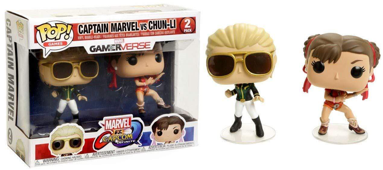 POP! Figura 2-PACK: CAPCOM VS. MARVEL: CAPTAIN MARVEL VS CHUN-LI (PLAYER 2) 889698239783