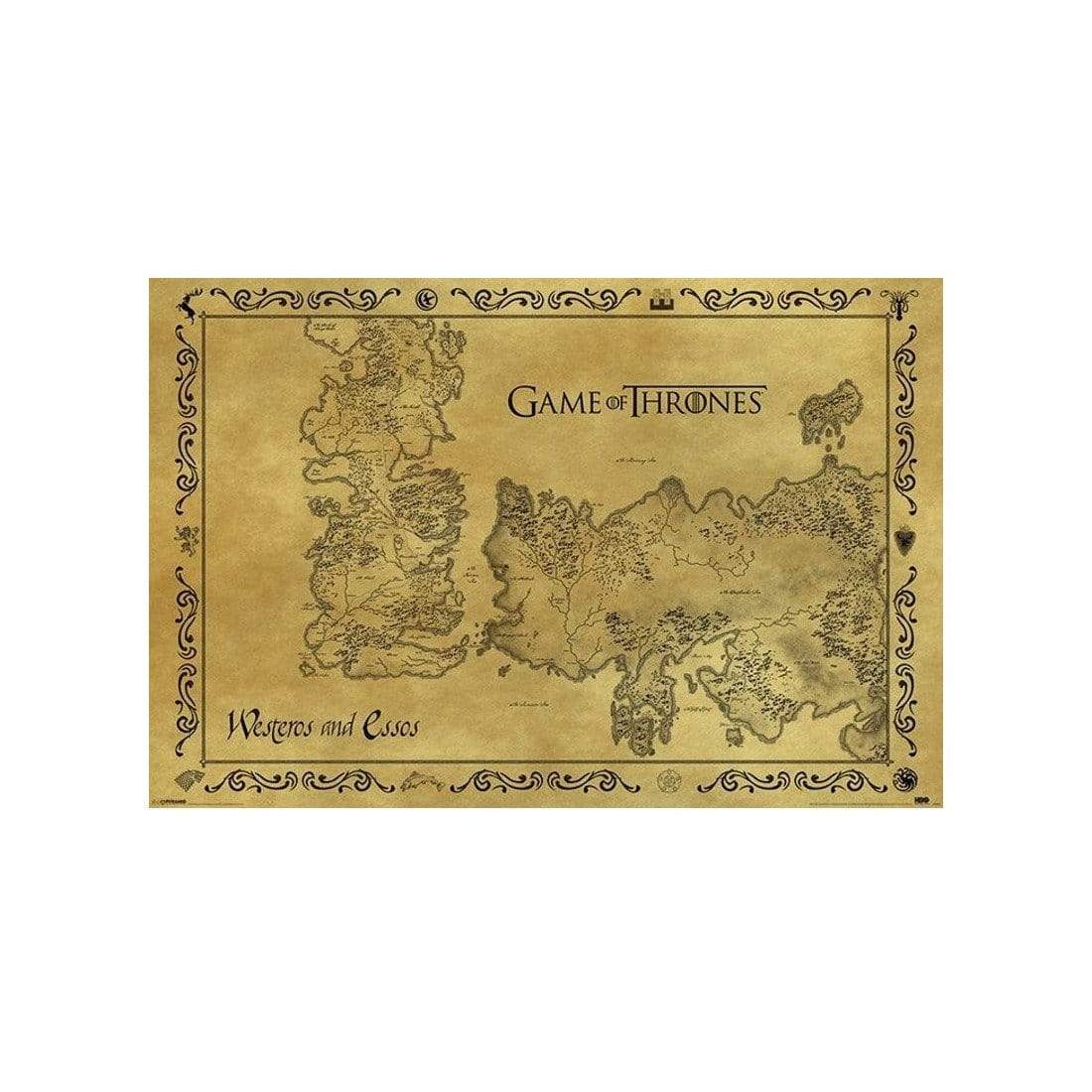 Pyramid GAME OF THRONES - ANTIQUE MAP MAXI plakat 5050574333900
