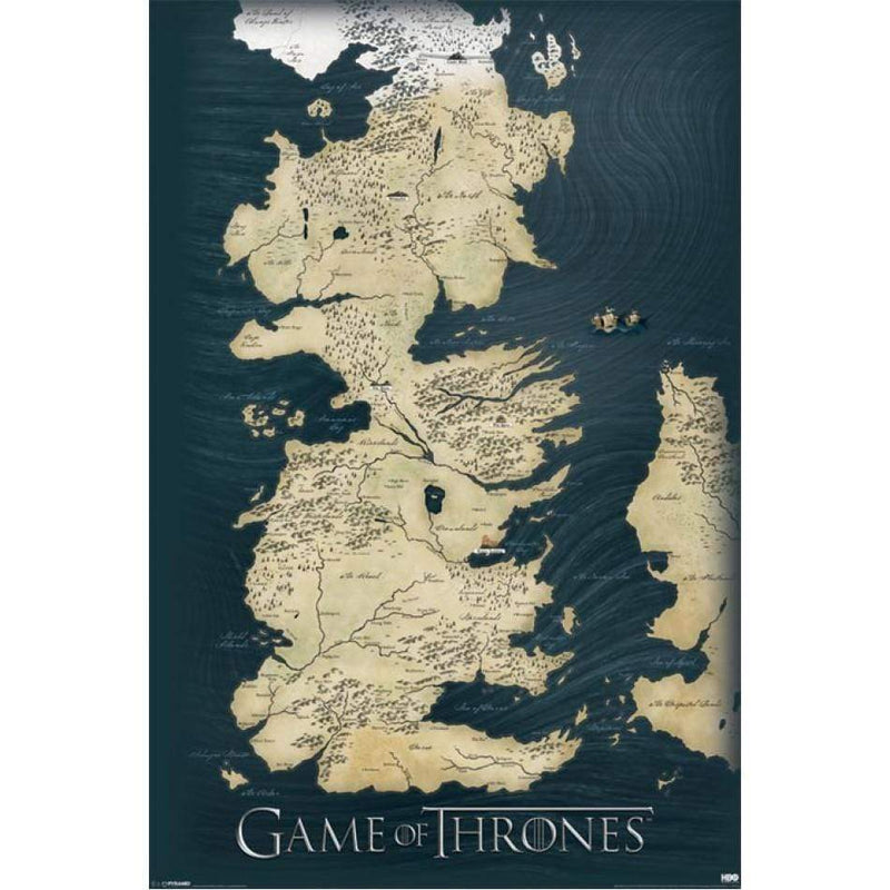 Pyramid GAME OF THRONES - MAP MAXI plakat 5050574326643