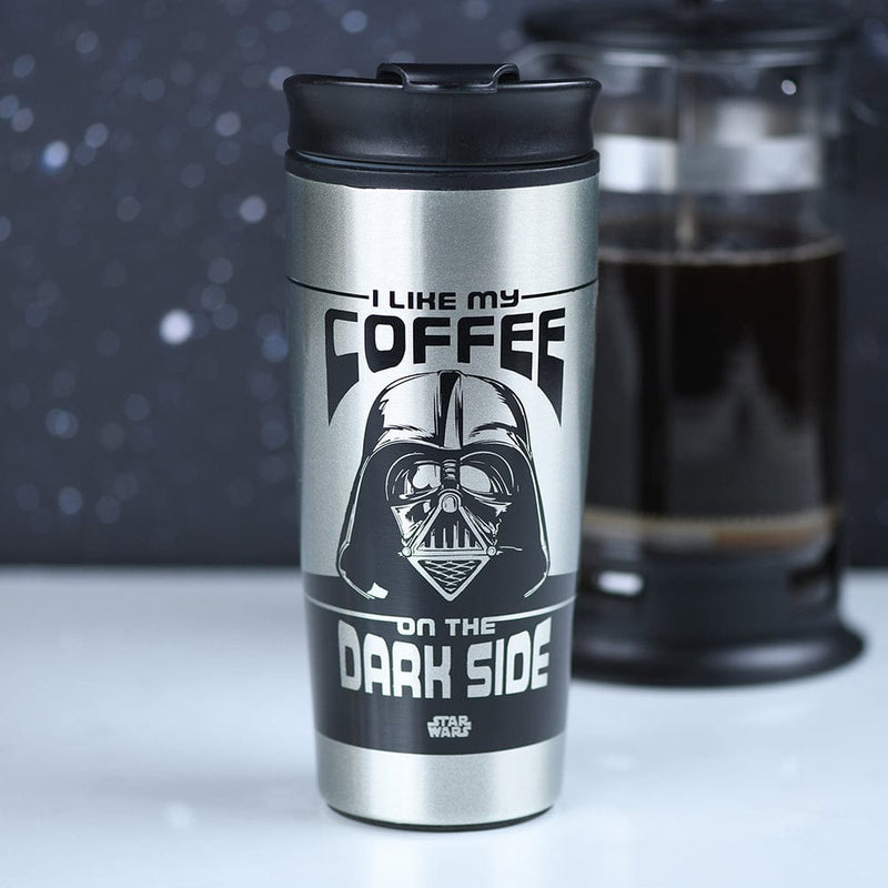 PYRAMID STAR WARS (I LIKE MY COFFEE ON THE DARK SIDE) METAL TRAVEL MUG kovinska skodelica 5050574257091